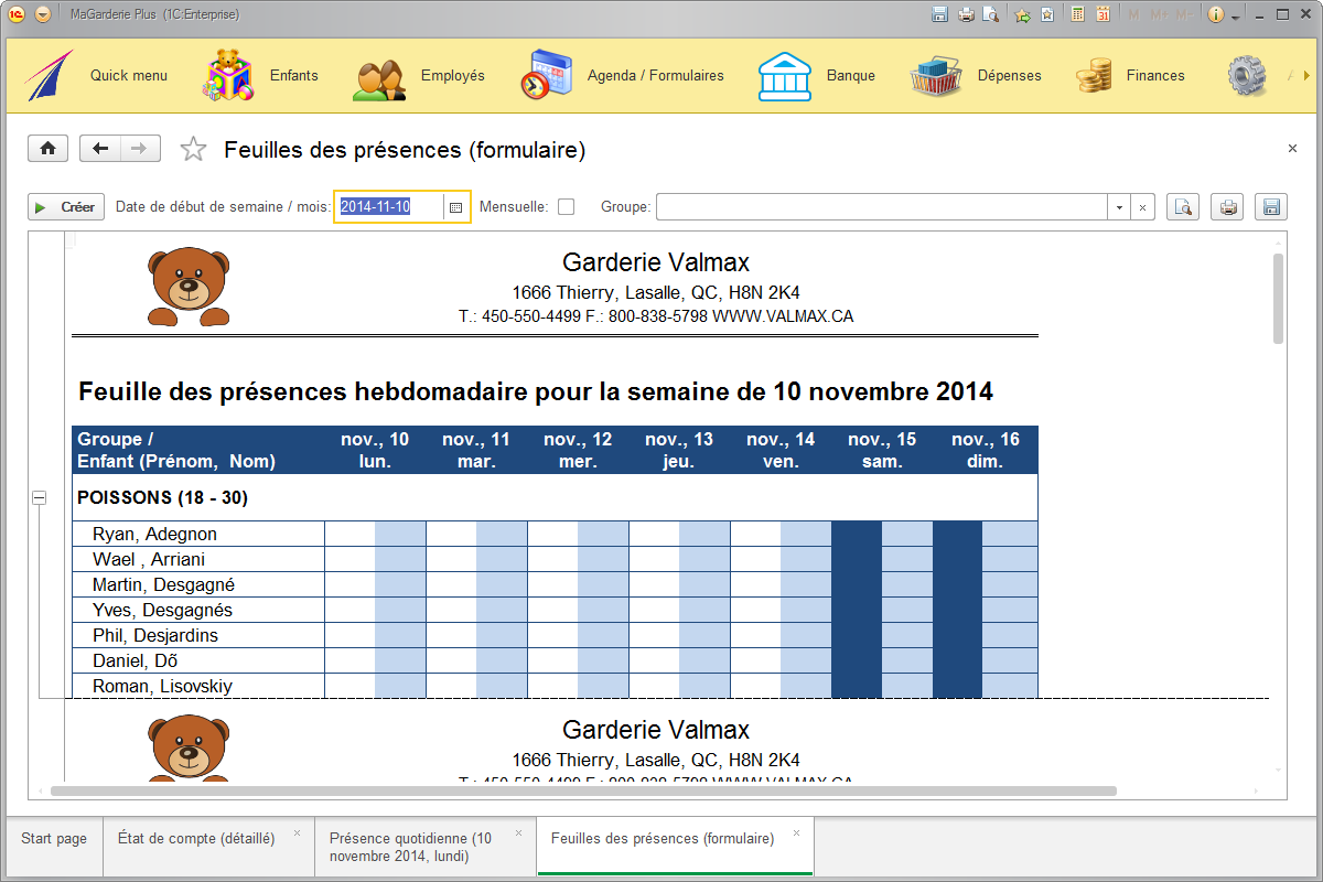 MaGarderie Plus - logiciel pour les garderies, les CPE et les bureaux coordonnateurs