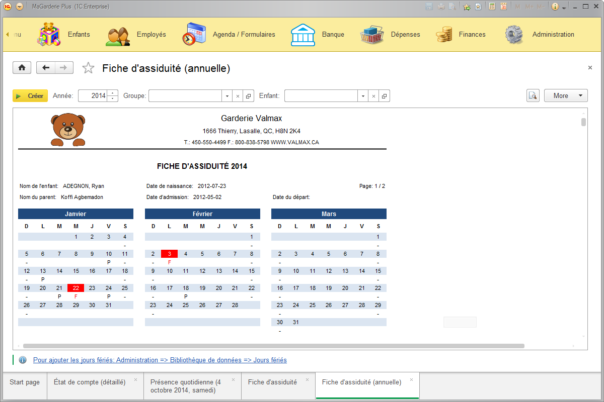 MaGarderie Plus - logiciel pour les garderies, les CPE et les bureaux coordonnateurs