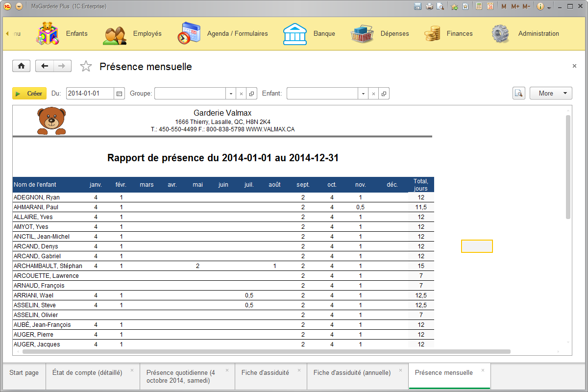 MaGarderie Plus - logiciel pour les garderies, les CPE et les bureaux coordonnateurs