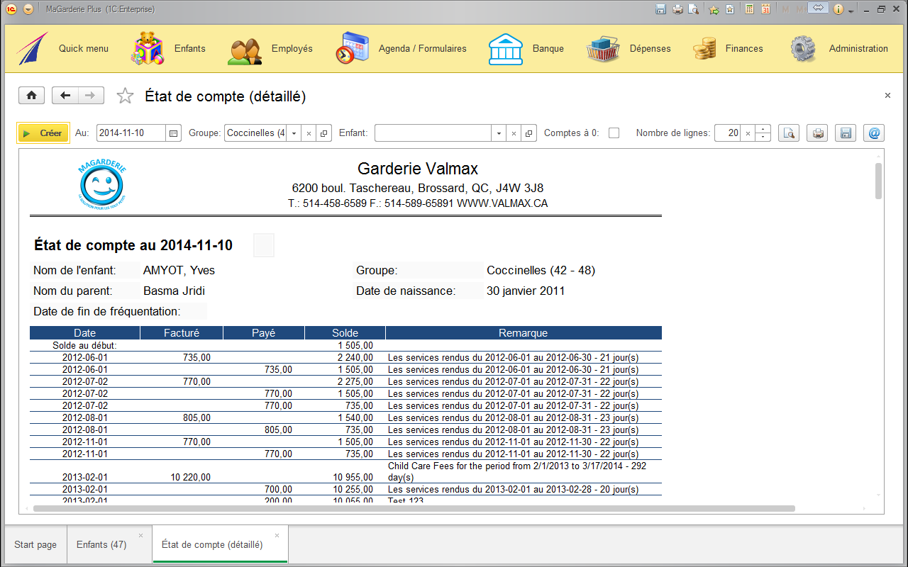 MaGarderie Plus - logiciel pour les garderies, les CPE et les bureaux coordonnateurs