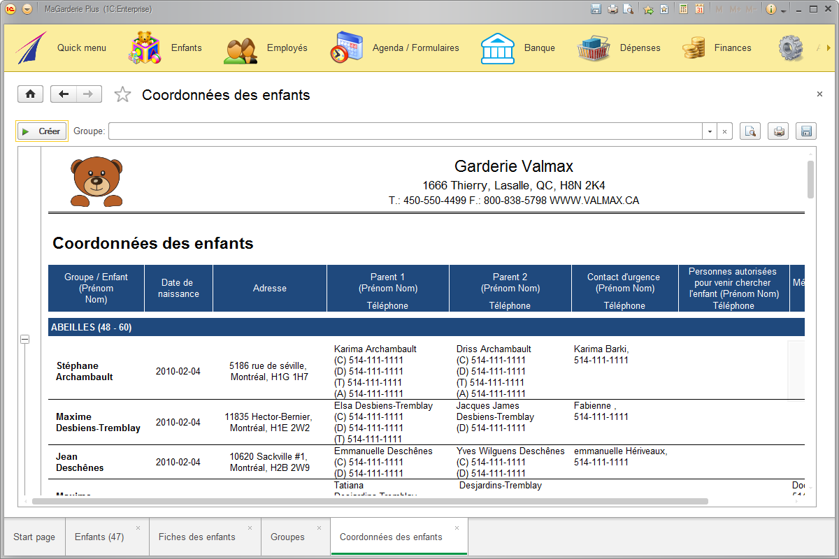 MaGarderie Plus - logiciel pour les garderies, les CPE et les bureaux coordonnateurs